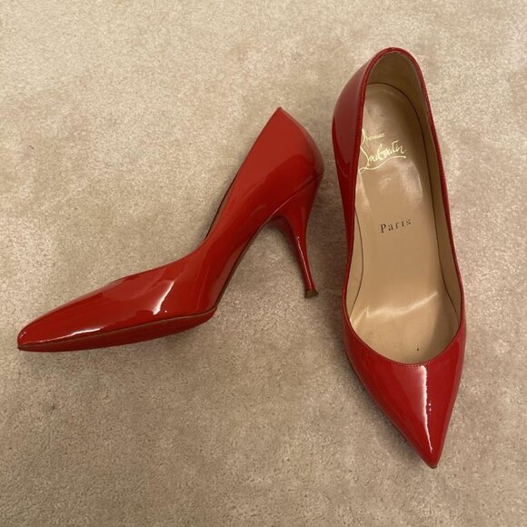 Christian Louboutin Pumps Heel Leather Red - Picture 9 of 16
